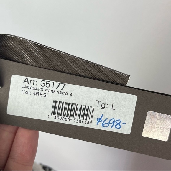 D. Exterior Light Brown Wool Embroidered Knee Length Shift Dress L - Picture 5 of 5